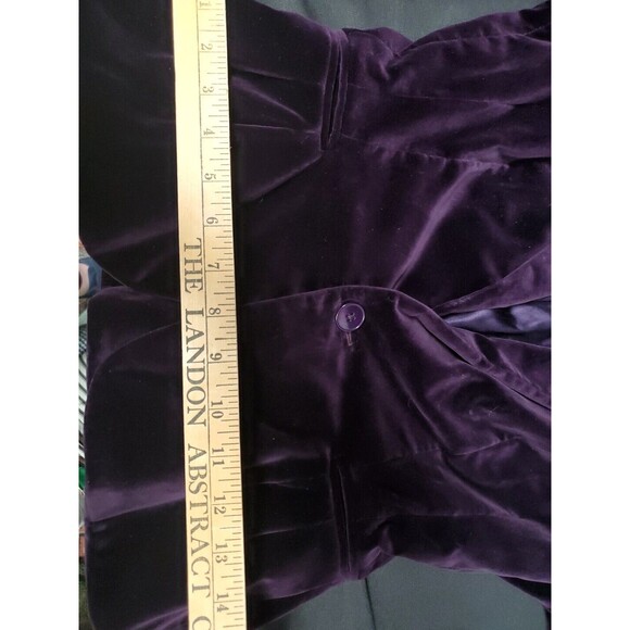 Ralph Lauren Black Label Deep Purple Eggplant Velvet Jacket Coat Blazer Size 8 - Picture 5 of 8